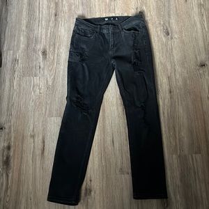 Black ripped jeans